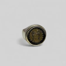 Silpada Sterling 925 Silver Ancient Roman Coin Ring R1630 Sz 8.5