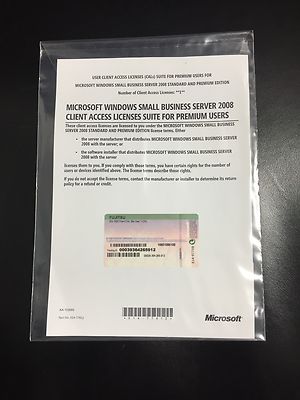Windows SBS 2008  Premium 1 User  Erweiterung mit MWST-Rechnung