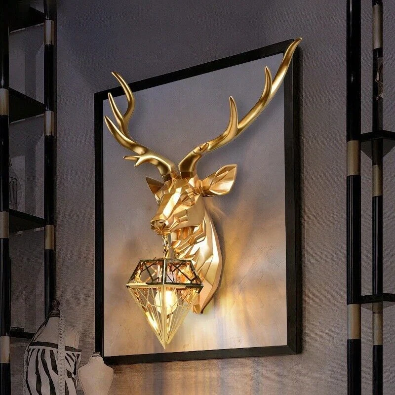 Deer head wall light deals