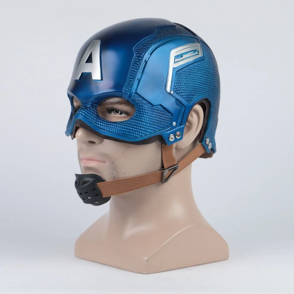 Cosplay Captain America Helmet Avengers Endgame Steve Rogers  Superhero Mask PVC - Image 3 of 4