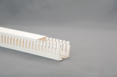 Pre-cut / Cut to Length WHITE High Density Wiring Duct w/Cover