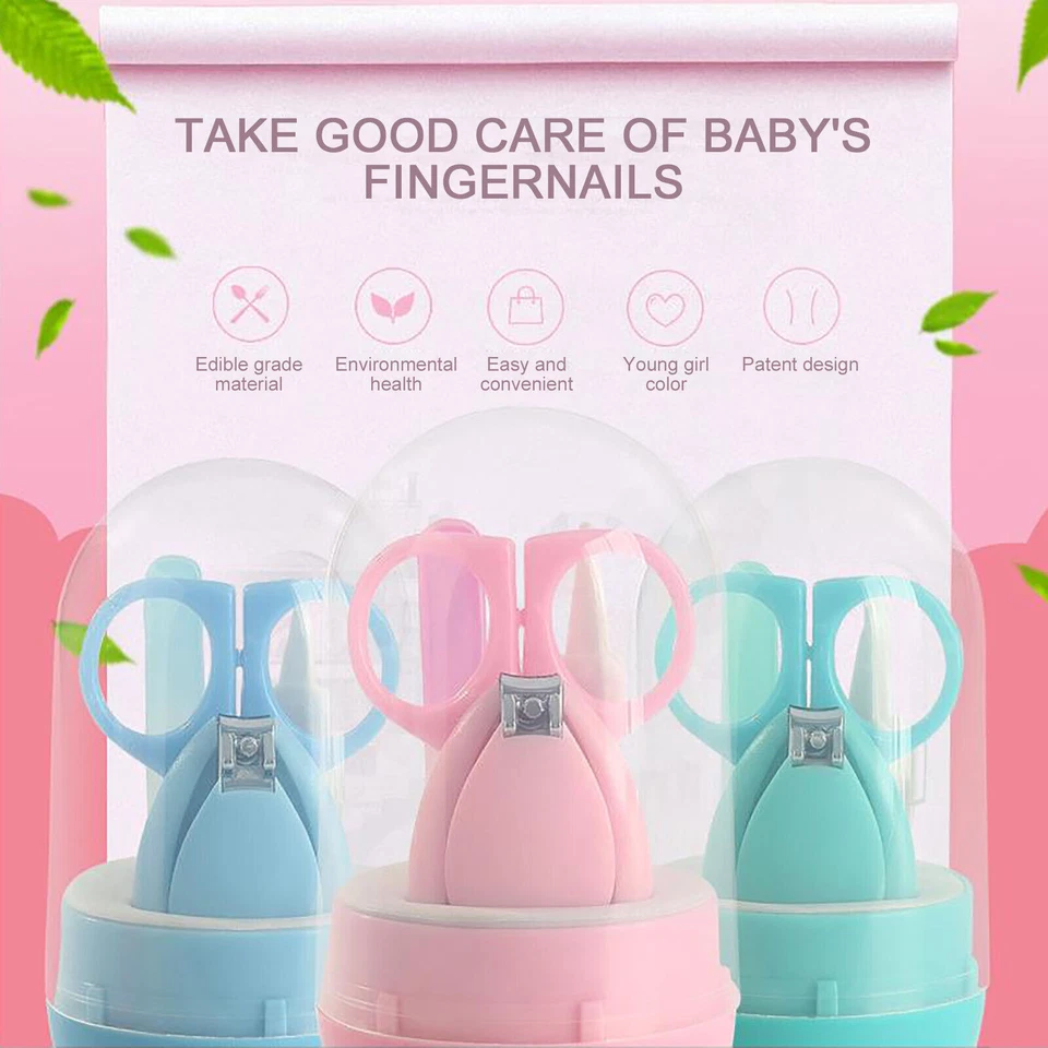 Kit de aseo pinza nasal lima tijera recortadora cortaúñas bebé bebé bebé EE. UU. Foto 3 de 4