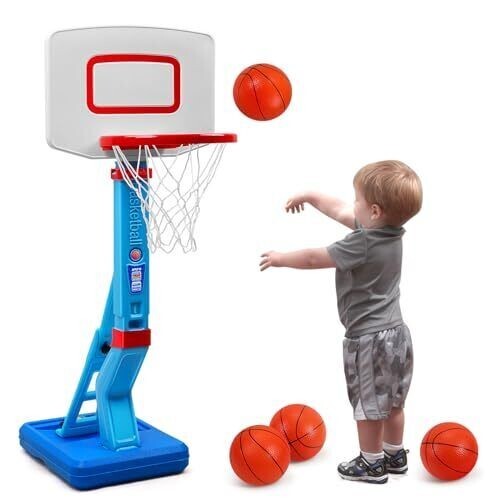 Toddler Basketball Hoop Height Adjustable Kids Basketball Hoop for Indoor - Picture 1 of 7