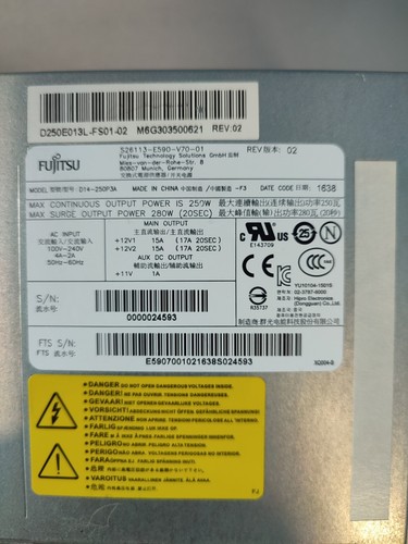 Fujitsu D14-250P3A 16-poliges 280W Netzteil - Bild 2 von 4