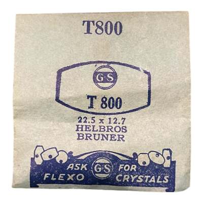 Germanow-Simon Mach (GS) T800 Watch Crystal 22.5x12.7 NOS Part Flexo Helbros
