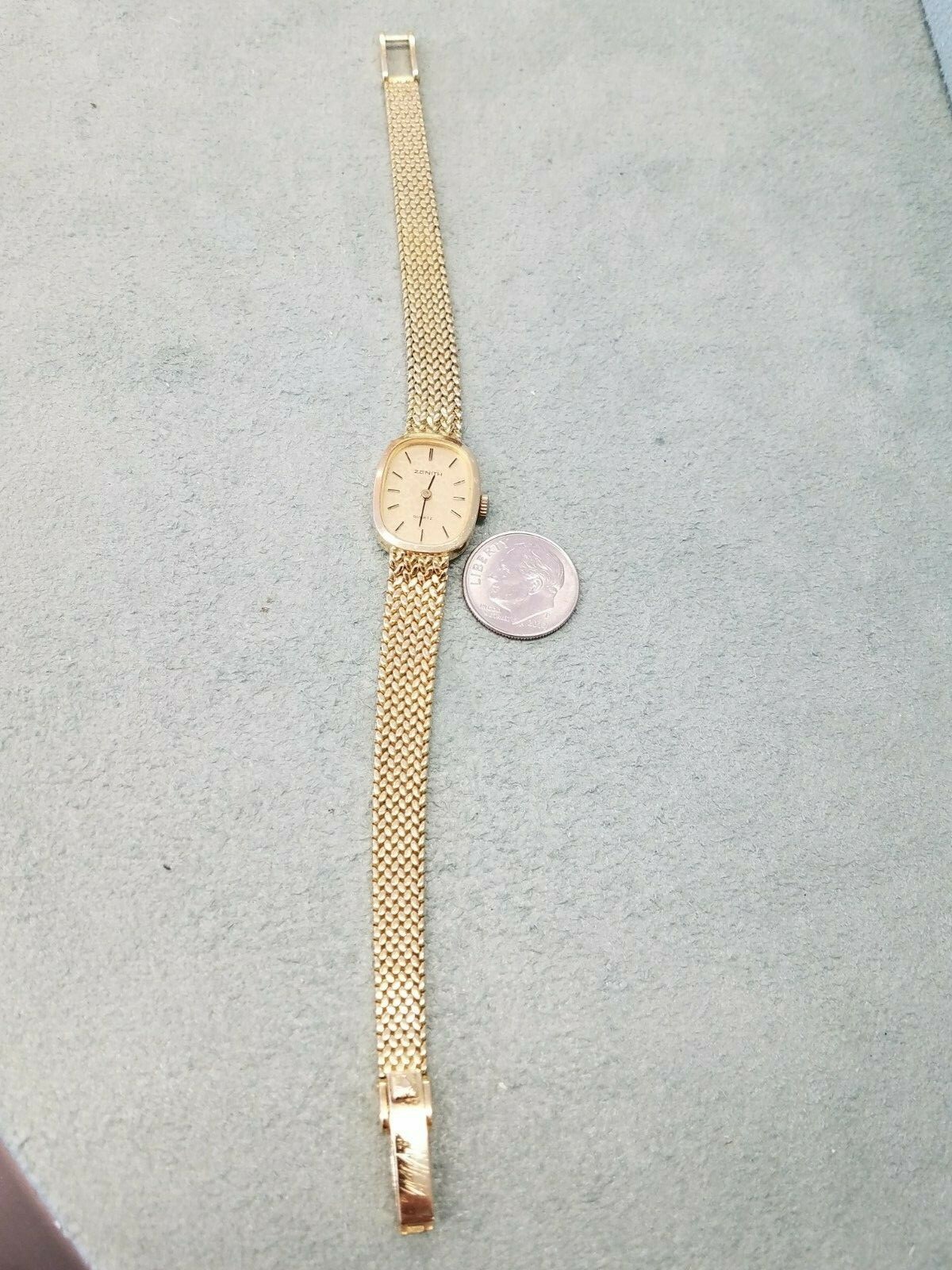 AUTHENTIC SOLID 18K YELLOW GOLD ZENITH / MOVADO W… - image 7