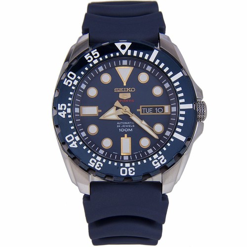 seiko 5 sports automatic blue dial blue monster mens watch srp605k2
