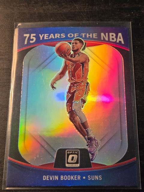 Devin Booker 2021-22 Donruss Optic 75 Years Of The NBA Silver Prizm Insert No.29