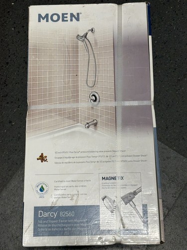 MOEN Darcy w/Magnetix 1-Handle 6-Spray Tub&hower Faucet in Chrome w/Valve - Picture 2 of 3