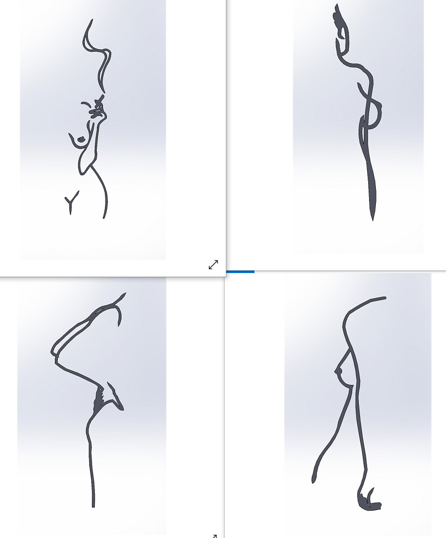 Fichiers DXF 20 Designs Art Minimaliste Corps Féminin - Pour Découpe CNC, Laser, Plasma - Neuf