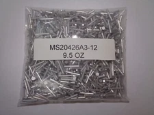 ALUMINUM SOLID RIVETS MS20426A3-12 BAG OF 9.5OZ COUNT NEW (LAST ONE)