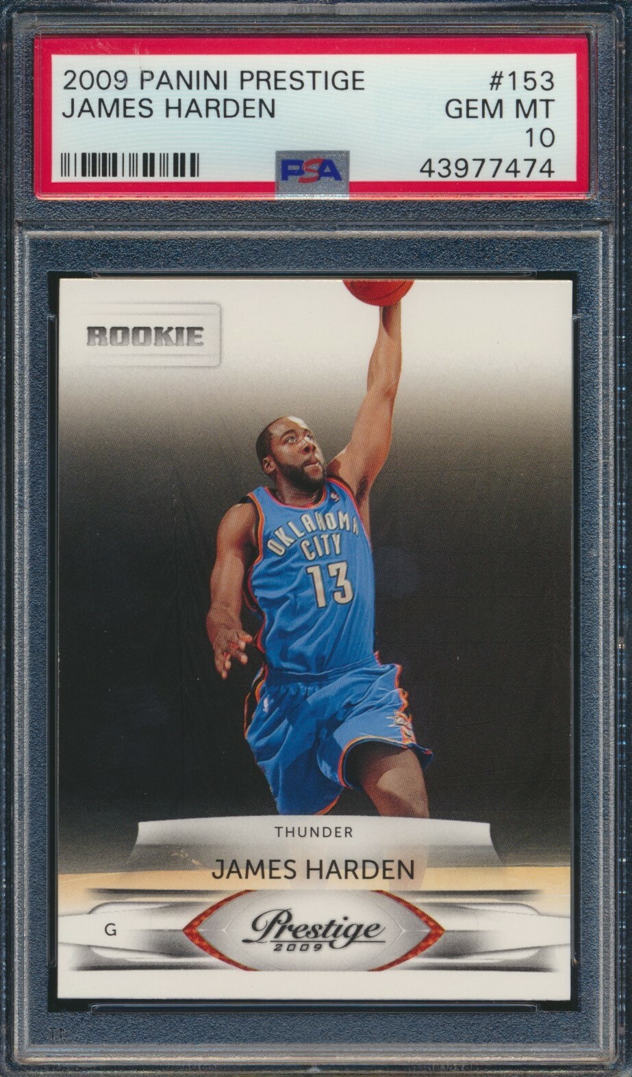 2009 Panini Prestige James Harden ROOKIE RC 153 PSA 10 GEM MINT