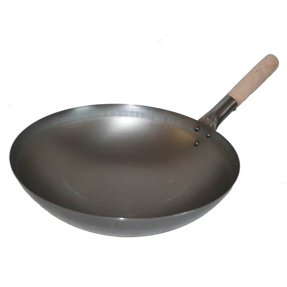 Wok Pfanne Ø 30 - 75 cm rund Asia Gastronomie Gasherd Carbon Stahl Eisen - Bild 3 von 4