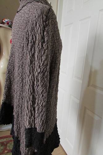 TÚNICA ASIMÉTRICA NOBLU TAUPE/ALGODÓN NEGRO/SPANDEX/TOP TALLA 2=M NUEVA CON ETIQUETAS - Imagen 5 de 8