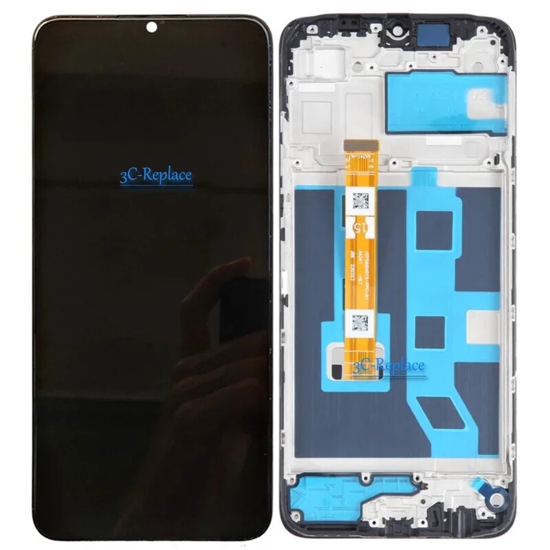 Duotipa LCD Display Touchscreen Digitizer Assembly Ersatz für Oppo A17 4G CPH2477 6.56 Zoll mit technischen Reparatur Tools Kit-Schwarz