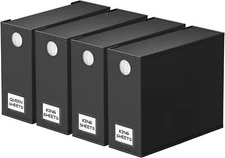 SpaceAid 4 Pack Bed Sheet Organizers and Storage, Foldable 4 Pack, Black 