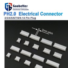 2/3/4/5/6/7/8/9-14 Pin PH2.0 Electrical Connector Plug