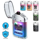 Dual Arc Electric USB Lighter Rechargeable Plasma Windproof Flameless Cigarette