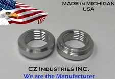 1/2" NPT ALUMINUM LOW PROFILE WELD ON/IN FLANGE FITTING BUNG, 1/2"-14 QTY:2