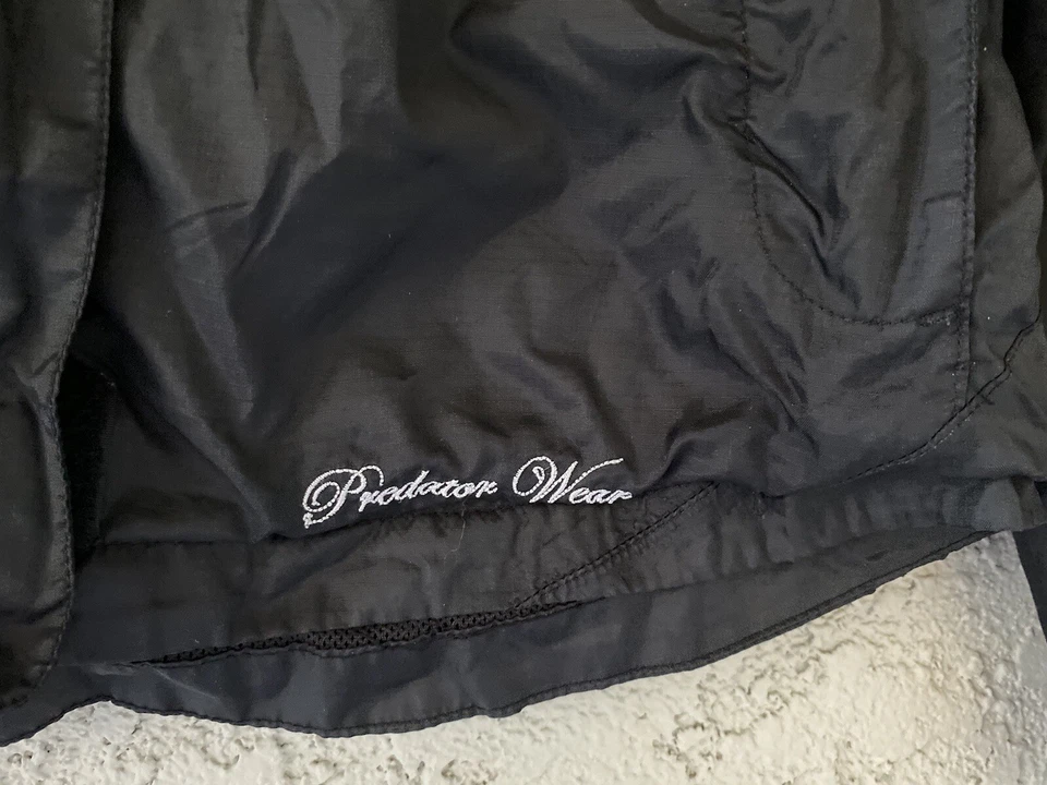 Predator Wear Mens Windbreaker Hoodie Zip Jacket Performance Size S Black Read* - Image 2 of 4