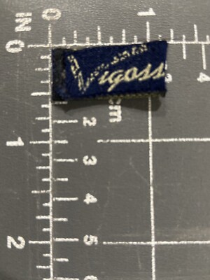 Vigoss Brand Logo Aufnäher Etikett Jeans Blau Designer Modisch Bekleidung Damen