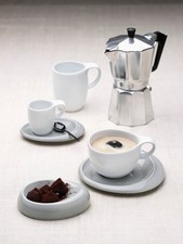 Kahla TAO 6 x Espresso Tasse 0,10 Ltr. mit Untertasse Neuware  wei&szlig; Mokka  Tasse
