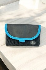 Buddy Pouch Black With Blue Trim Self Fastener Closure