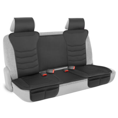 Faux Leather Black Car Seat Cover Rear Bench Back Seat Auto Truck Van SUV