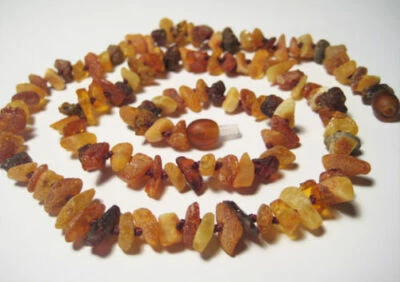 HANDMADE Raw Baltic Amber Kette Protection against mites for dogs cats 25-60 cm !!!