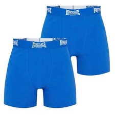 Image of MENS BLUE 2 PACK LONSDALE BOXER SHORTS TRUNKS UNDERWEAR XS-3XL