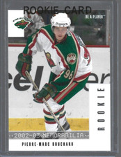 Pierre-Marc Bouchard-Minnesota Wild- 2002-03 BAP Memorabilia Rookie Card #271. rookie card picture