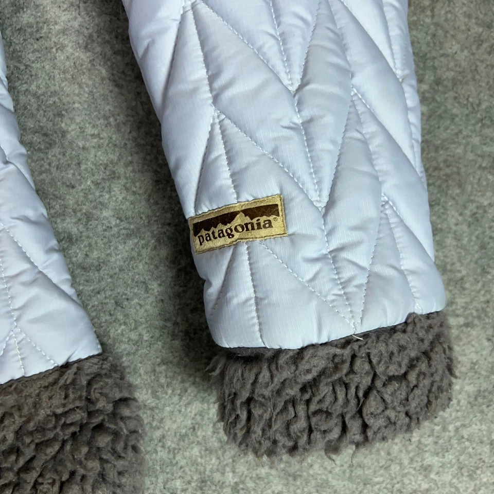 Vintage Patagonia Womens Jacket Small Blue Puffer Coat Chevron Quilted USA Gorp - Image 3 of 4