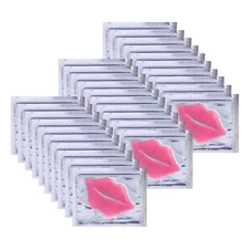 10 PACK PINK Collagen Crystal Plumper Gel LIP MASK Moisturizing Lips Face Masks