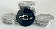 4x 66mm Blazer Camaro Colorado Equinox Traverse (Chevy) Center Wheel Caps Black