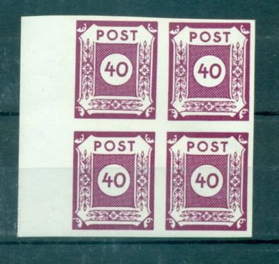 DEUTSCHLAND ALLIIERTE BESETZUNG. Sowjetzone Ostsachsen 1945 40 Pf 4er Block 