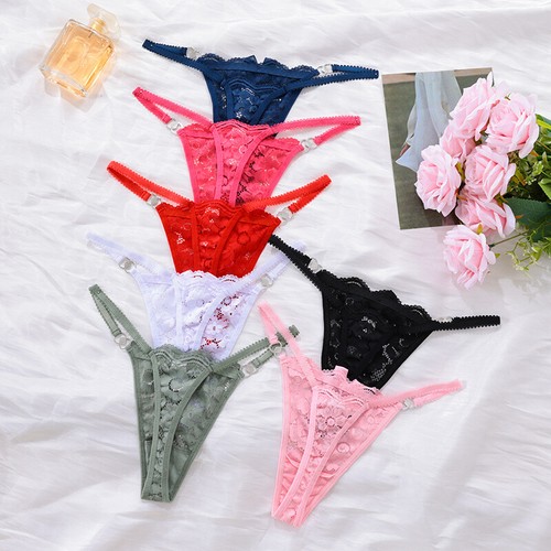 LOTTO 7 PEZZI mutandine donna pizzo perizoma perizoma donna intimo lingerie vita bassa - Foto 9 di 23
