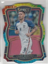2017-18 PANINI SELECT SOCCER CLINT DEMPSEY PRIZM SP USA 10/30 TIE-DYE DIE CUT