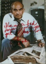 ED ASNER Signed Autographed Photo MARY TYLER MOORE SHOW Autograph Picture RP