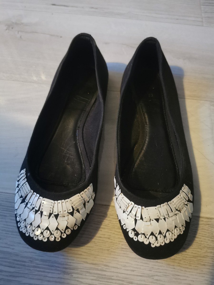 Topshop flat shoes black UK