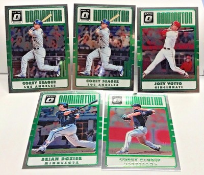 2017 Donruss Optic Dominator Menge (5) W / Corey Seager, Joey Votto , Kluber