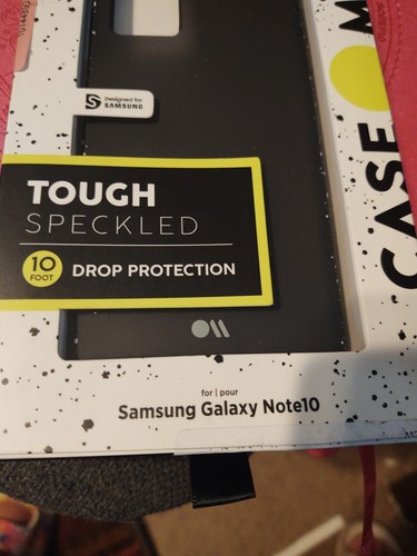 Case-Mate Tough Speckled Hard Case for Samsung Galaxy Note 10 - Black/White - Picture 3 of 4