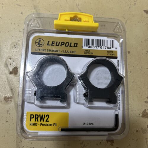 Leupold PRW2 30mm MED Precision Fit Scope Rings 174084 Matte Black BRAND NEW - Afbeelding 1 van 2