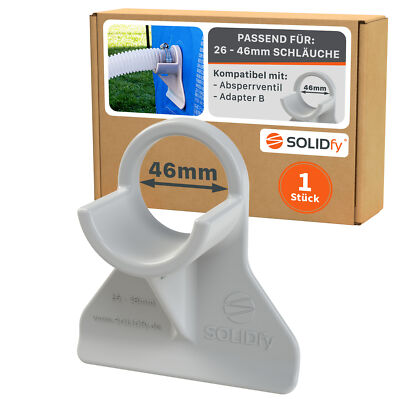 Pool Schlauchhalter 26mm - 46mm grau Knickschutz Kunststoff für Intex, Bestway
