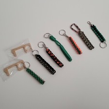 Paracord 550 FOB Survival Keychain Lot of 7 Various Colors Sizes Handmade in USA