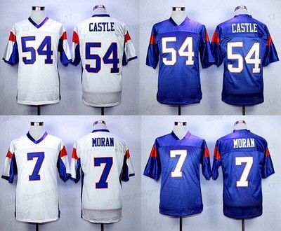 Movie Thad Castle #54 Alex Moran #7 Blue Mountain State Jersey Custom Size S-3XL