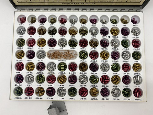 Vintage LAB Profi Pin Kit 0,003 Inkrement Mini Lock Set 1978 - Bild 4 von 8