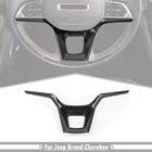 Car Steering Wheel Cover Trim For Jeep Grand Cherokee 22-2024 Accessories Carbon