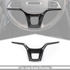 Car Steering Wheel Cover Trim For Jeep Grand Cherokee 22-2024 Accessories Carbon