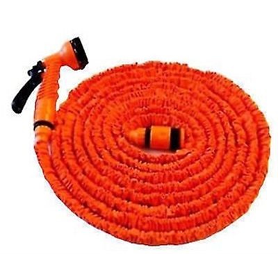 ROT Flexibel Erweiterbar Garten Wasserschlauch Rohr Sprühdüse 100 75 50 FUSS HQ