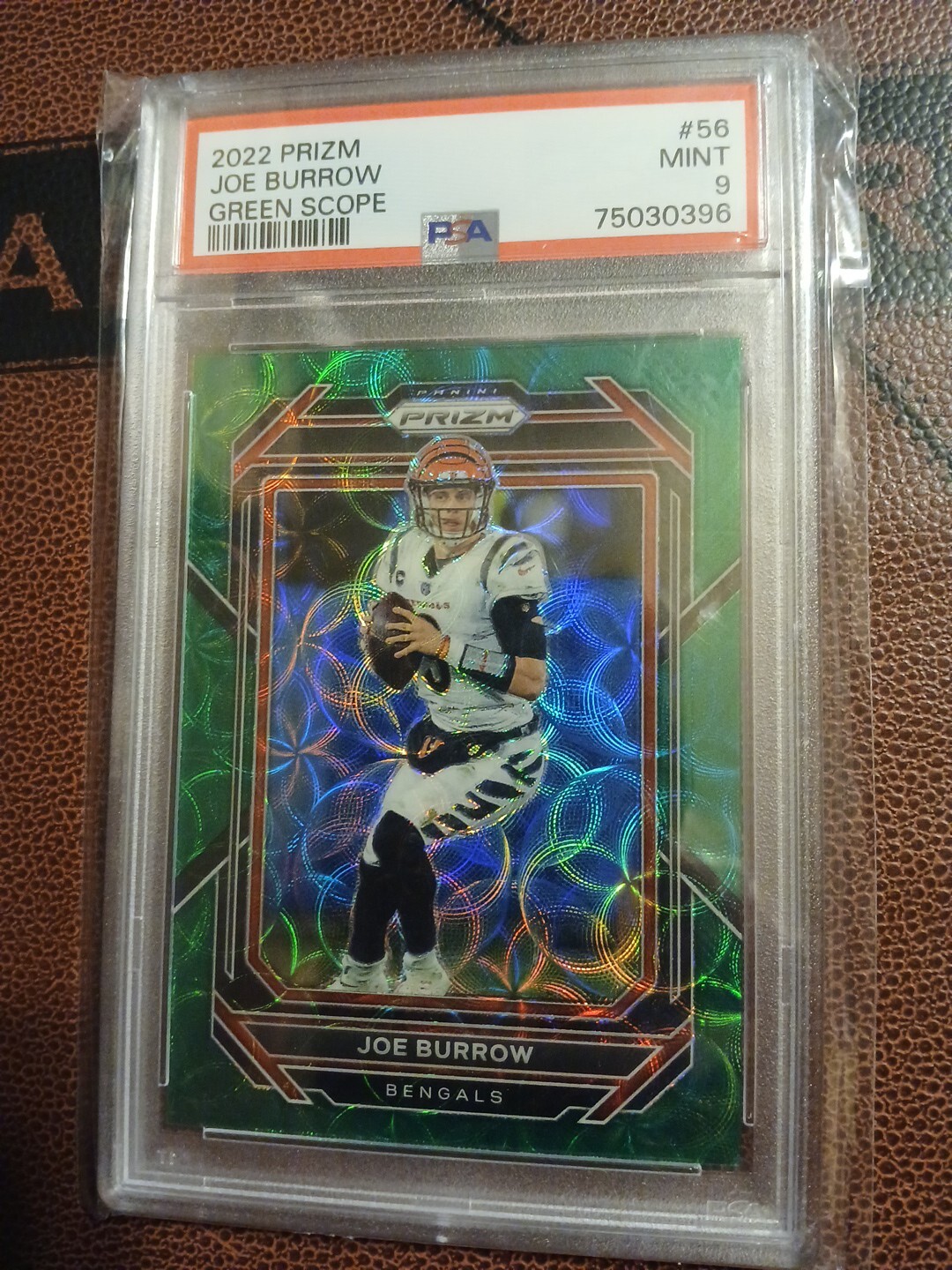 2022 Prizm Joe Burrow Green Scope #56 Psa9 /75